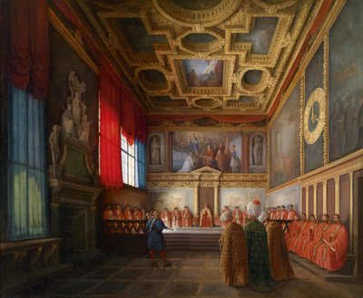 Reception of the Ottoman Embassy by the Doge of Venice in the Sala del Collegio of the Doge